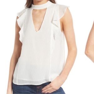 ASTR the Label White Sleeveless Tank Top